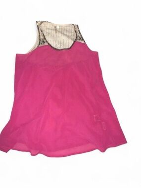 Petticoat Alley Hot Pink Sleeveless Sequined Top. Size XS.